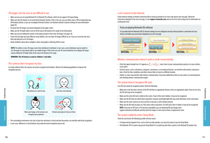 Page 3770
Consumer Information
Consumer Information
71
Take photos in a well-lit area
Move your bangs so the cameras can recognize your eyebrows
Face the screen directly
Remove your glasses if you use them
Troubleshooting
Troubleshooting
I can’t connect to the Internet.
If your Internet settings or Internet connection fails to work you should see an error code and/or error message. Follow the instructions displayed in the error message, or visit support.nintendo.com and use the Error Code Lookup tool for...