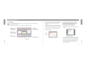 Page 193435
Wii Message Board
Wii Message Board
Wii Message Board
    Creating Messages
        From the Message Board, select the Create Message icon. From here, you can open the Address Book, write a memo to post to the Message Board, 
        or write a message to send to a Wii Friend.
        NOTE: Before sending messages to Wii Friends, you must rst register them in your Address Book (see page 38).
    Creating and Posting a Memo to the Message Board
1.  Open a blank memo by selecting the Create Memo icon...
