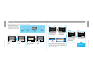 Page 305657
Wii Settings and Data Management
Wii Settings and Data Management
Wii Settings and Data Management
Internet Setup Selections When Using the Nintendo Wi-Fi USB Connector
Before using the following Internet Setup procedure, 
ensure that youve installed the Nintendo Wi-Fi USB 
Connector Registration Tool software on the PC youre 
using with the connector. Consult the manual included 
with the Nintendo Wi-Fi USB Connector for more details 
on correct installation.
Broadband
Internet line Wired
router PC...