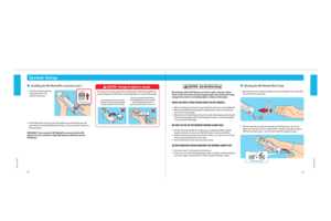 Page 13Strap lock lever
Lever will click into place
Slide the switch up
Sensor unit
Jacket
Do not separate the sensor unit from 
the jacket. They must be used together  for proper operation of the accessory. When disconnecting the Wii Remote 
from Wii MotionPlus, or when replacing  the Wii Remote batteries, do not 
separate the jacket from the sensor unit.
The sensor unit must be used with the included jacket. Follow these guidelines to 
prevent damage to the Wii Remote, surrounding objects, or injury to other...