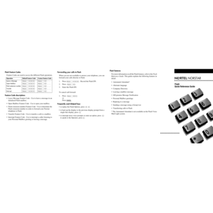 Page 1 
Flash Feature Codes  
Feature Codes are used to access the different Flash operations.  
Feature Code descriptions  
• Leave Message Feature Code - Use to leave a message in an 
initialized Flash mailbox.
• Open Mailbox Feature Code - Use to open your mailbox. 
• Flash extension number Feature Code - Use to determine the 
Flash extension number in order to forward your Norstar 
telephone to Flash.
• Transfer Feature Code - Use to transfer a call to a mailbox.
• Interrupt Feature Code - Use to interrupt...
