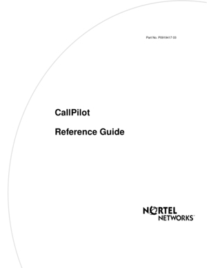 Page 1Part No. P0919417 03
CallPilot
Reference Guide 