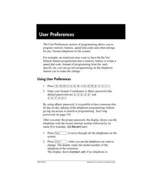 Page 141P0941565 02 Modular ICS 5.0 System Coordinator Guide
User Preferences
 ? *   	 	

  
	  
 
	
 
 	
  
 	 	 
   
) !	
 	 
 	 	 	  % 
%   	 	  
  	     	 	

 
	
 
 -	
 	  	
   	   	   

	   	  	
Using User...