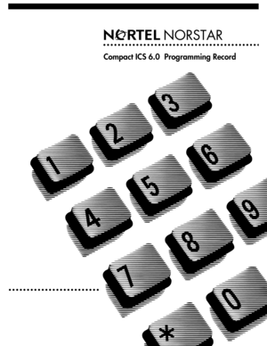 Page 1•

Compact ICS 6.0  Programming Record 