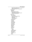 Page 15Table of Contents / xv
P0992638 03Modular ICS 6.0 Installer Guide
Programming the analog vertical service code (VSC) 449
Programming the BRI VSC 449
Setting up the modules for ONN blocking 450
Software keys 452
ISDN-PRI 452
MCDN 452
Companion (MICS-XC only) 452
System Identification Number 453
Call the Nortel Customer Response Center 453
Entering the software keys 454
Hardware 455
Show module 455
Cards on KSU 455
Provisioning the DTI card for PRI 456
Selecting a protocol 456
BchanSeq 458
Call-by-call...