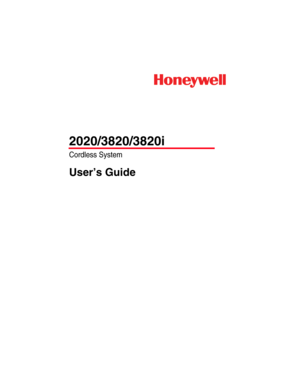 Page 1™ 
2020/3820/3820i
Cordless System
User’s Guide 