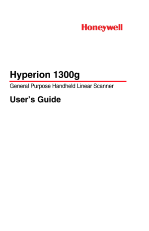 Page 1™ 
Hyperion 1300g
General Purpose Handheld Linear Scanner
User’s Guide 