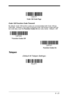 Page 1076 - 21
Code 128 Function Code Transmit
By default, Code 128 function codes are not transmitted with Code 128 bar 
code data.  However, if you wish to transmit Code 128 function codes with the 
bar code data, scan the Function Codes On bar code, below.  Default = Off
Te l e p e n

Code 128 Code Page
* Function Codes Off
Function Codes On 