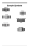 Page 188Sample Symbols
Code 93
123456-9$Straight 2 of 5 Industrial
123456Matrix 2 of 5
6543210GS1 DataBar
(01)00123456789012
Code 39
Codabar
BC321
A13579B 