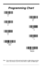 Page 190Programming Chart
Note: If you make an error while scanning the letters or digits (before scanning 
Save), scan Discard, scan the correct letters or digits, and Save again.
A
CB
F ED
Save
Discard 