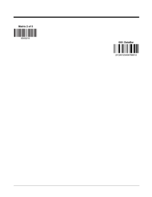 Page 2256543210
Matrix 2 of 5
GS1 DataBar
(01)00123456789012 