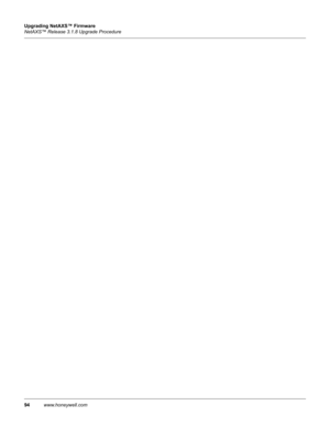 Page 10494www.honeywell.com Upgrading NetAXS™ Firmware
NetAXS™ Release 3.1.8 Upgrade Procedure 