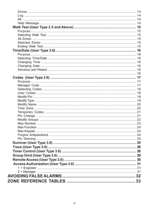 Page 5v
Zones........................................................................................................................... 1 4
Log ............................................................................................................................... 1 4
All .................................................................................................................................. 1 4
Help...