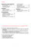 Page 3169-2715EF—07 1
Acerca de su nuevo termostatoReferencia rápida de los controles  y la pantalla de inicio ..................................2Cronogramas de ahorro de  energía predeterminados ............................2
InstalaciónInstalación del termostato ...........................3Conexión a la red WiFi ..............................10Registro del termostato en línea ...............12
FuncionamientoConfiguración del reloj  ..............................14Configuración del ventilador...