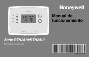 Page 27Manual de 
funcionamiento
S erie RTH2510 /RTH2410
Termostato programable
69-2725ES-01  