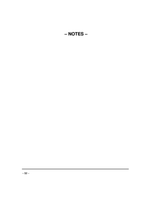 Page 52 
 
– 52 – 
– NOTES –     