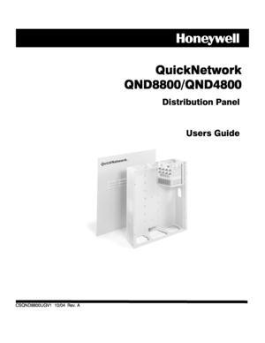Page 1QuickNetwork
QuickNetworkQuickNetwork QuickNetwork 
 QND8800/QND4800
 QND8800/QND4800 QND8800/QND4800  QND8800/QND4800 
Distribution Panel
Users Guide
CSQND8800UGV1  10/04  Rev. A 