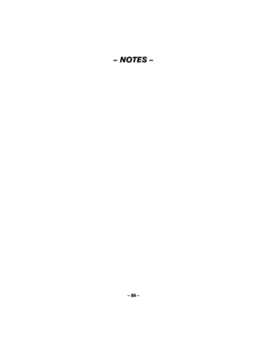 Page 89– 89 – 
–     NOTES –  