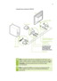 Page 310 15
Conexión de un televisor HD DLP
Nota: consulta el manual de uso del televisor DLP para com-probar si debes utilizar un puer to HDMI concreto para conectar el PC a la T V. Asimismo, cambia la entrada del televisor a PC u Ordenador para que pueda procesar la señal de vídeo  correctamente. 
Nota: el cable DVI-HDMI no se incluye en el paquete de 3D Vision. Deberás adquirirlo en una tienda de informática o electrónica.
Emisor de IRPC
DLP
Puerto HDMI
Cable VESA estéreo con conector de 3 patillas
Puerto del...