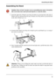 Page 1313
Assembling the Stand
Assembling the Stand
Caution: Have at least 2 people work on assembling the stand. Attempting 
this work alone may cause personal injuries or warp the stand.
1.Insert the right side of Stand Lower Stay (b) all the way into the hole in the side of 
Stand Leg R (a), and insert the left side of Stand Lower Stay all the way into the hold 
in the side of Stand Leg L (c).
[34] 
2.Securely affix Stand Lower Stay (b) to Stand Leg R (a) and Stand Leg L (c) using 5 
hex screws in each...