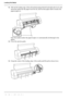 Page 3434 Chapter 1 Read this first
Loading Roll Media
12.Pull out the leading edge of the roll media keeping both left and right sides level, and 
insert the media into the paper feed slot (d), and feed the paper until it reaches the 
paperweight (e).
[85] 
Once the media reaches the paperweight, it is automatically fed through to the 
platen.
13.Close the ejection guide.[86] 
14.Grasp the center of the leading edge of the media and lift up the release lever.[87] 
e
d
Downloaded From ManualsPrinter.com Manuals 