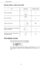 Page 29Getting started
29
Moving within a data entry field
The display screen
The screen has two lines of 16 characters.
The cursor   shows the line you selected.
For  menus with more than two  choices, use the arrows 
 or  of 
the navigator to obtain the next (hidden) lines of the menu (3,4, 
etc.).
To U s e  k e y S y m b o l  u s e d
Move to the right.
Move to the left.
Confirm your entry.OK
Delete a character by moving the 
cursor to the left.C
Confirm your entry and return to 
the initial screen....