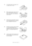 Page 41B6500 User’s Guide> 41
2.If the base plate of the paper tray 
is raised, push it down. 
3.When loading paper longer than A4 
size, slide the left and right lock 
tabs in the paper tray outwards to 
unlock them. 
4.Hold the grip of the paper tray and 
pull its extendable part to the front 
until it reaches its maximum.
5.Squeeze the length guide and slide 
it to the desired paper size (1). 
Squeeze the right width guide and 
slide it to the desired paper size 
(2). 
6.Load the paper with the side to be...