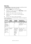 Page 58B6500 User’s Guide> 58
Media Menu
The Media Menu provides access to the paper tray settings. Use the 
following procedure to enter the media menu:
1.Press the MENU button on the control panel.
2.Press the < > button until the text “Media Menu” is shown 
on the first line of the display.
3.Press the < > button to enter the media menu.
4.Press the < > or < > button to move through the 
submenus.
5.Press the < > button to enter the submenu.
Use the procedures in the following table to access and change the...