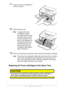 Page 5252  -  C110 User’s Guide
11Press in the toner cartridge until 
it locks into place.
12Close the front cover.
NoteTo replace the toner 
cartridge for another 
color, after the front cover 
has been closed, check 
that the indicator for the 
toner to be replaced is lit 
(if necessary, press the 
Rotate Toner key), and 
then replace the toner 
cartridge as described in 
steps 3 through 11.
 
13Press the Cancel key to reset the printer and clear the indicator message.
NoteThe printer must complete a...