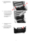 Page 20 19
2. Pull the two blue fuser lock 
levers (1) towards the front of 
the printer. 
3. 
•  Hold the fuser by its handle. 
 
 
•  Lift the fuser out of the printer.  
•  If the fuser is still warm, place 
it on a flat surface which will 
not be damaged by heat. 
 
•  After letting the fuser cool 
down, discard it. 
 
4. 
•  Remove the new fuser from 
its packaging. 
 
•  Remove any packing tape. 
 
 
5. Push the orange transport lock 
to the left to release it. Youll 
hear it snap. Remove it....