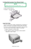 Page 31C6150 User’s Guide
31
Loading Multi-purpose Tray (Manual Feed)
•Face up (print side up)
•Default = long edge feed.       
C96_LoadPaperMPTray_Labels_crop.JPG 
Label Exit Path 
If you are using heavy media, transparencies, envelopes or 
labels, use the face up (straight through) paper feed path. 
For face up printing (straight-through path), make sure the 
rear exit is open and the paper support is extended. 
•Paper is stacked in reverse order.
•Tray capacity is about 100 sheets. Actual capacity 
depends...