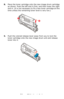 Page 8484 – C710n User’s Guide
8.Place the toner cartridge onto the new image drum cartridge 
as shown. Push the left end in first, and then lower the right 
end in. (It is not necessary to fit a new toner cartridge at this 
time unless the remaining toner level is very low.)
9.Push the colored release lever away from you to lock the 
toner cartridge onto the new image drum unit and release 
toner into it.
2
1
Downloaded From ManualsPrinter.com Manuals 