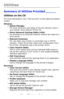 Page 9696 – C710n User’s Guide
Utilities
Summary of Utilities Provided ______
Utilities on the CD
For more information, click “Tell me more” on the Optional Utilities 
screen.
Windows
•Admin Manager 
For quick discovery and setup of the Oki network card in 
your printer. Runs directly off the CD.
•Direct Network Printing Utility (LPR) 
For printing on an Ethernet network without the need for a 
print server.
•Network Extension 
For use when your printer is connected over a TCP/IP 
network. Check the printer...