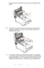 Page 6666 – C710n User’s Guide
forwards into the internal drum cavity and withdraw the 
sheet.
(b) To remove a sheet from the central area of the belt (2), 
carefully separate the sheet from the belt surface and 
withdraw the sheet.
(c) To remove a sheet just entering the fuser (3), separate 
the trailing edge of the sheet from the belt, push the fuser 
pressure release lever
 (4) towards the front and down to 
release the fuser’s grip on the sheet, and withdraw the 
Downloaded From ManualsPrinter.com Manuals 