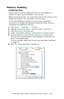 Page 390C7350/7550 User’s Guide: Windows NT Printer Drivers  •  390
Memory: Enabling
PostScript Only 
Certain options such as additional memory, the duplexer, or 
additional trays may be installed in your printer.
Before using the printer, you must enter the printer driver(s) and 
enable the options. You only need to do this once.
If you have additional memory in your printer, use these 
instructions to update the Windows PostScript driver so that it 
recognizes the additional memory:
1.Click Start → Settings →...