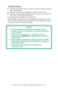 Page 190C7350/7550 User’s Guide: Windows XP Operation  •  190
Creating Overlays 
1.Create the document that you wish to use for Overlay printing 
(e.g. a letterhead).  
2.Use the printer driver to generate a PRN file (print file). 
3.Use the Storage Device Manager utility to convert this PRN file 
(print file) to a storable file format.
4.Download the storable file to the printer.
Once someone has set up all the necessary overlay files on the 
printer, other users only have to switch on the required settings in...