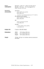 Page 557C7350/7550 User’s Guide: Specifications   •  557 Power 
consumptionOperating: 1350 max.; 500 W average (25°C)
Standby: 1200 max.; 150 W average (25°C)
Power saving: 45 W max. 
Operating 
environment  Operating: 
• 50 to 90°F (10 to 32°C)
• 20 to 80% RH
maximum wet bulb temperature 77°F (25°C)
For maximum print quality  
• 62.6 to 80.6°F (17 to 27°C)
• 50 to 70% RH
Off
• 32 to 110°F (0 to 43°C)
• 10 to 90% RH
Storage 
• -14 to 110°F (-10 to 43°C)
• 10 to 90% RH
Product life5 years or 600,000 sheets...