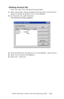 Page 683C7350/7550 User’s Guide: Print Job Accounting Utility   •  683
Deleting Account IDs
From the main Print Job Accounting window:
1.Open the printer tree and double click the name of the printer/
group for which an Account ID is to be deleted.
2.On the User tab, click Register.
The following window appears:
  JA_AddID6.bmp 
3.Click the Name for the Account ID to be deleted.  Click Delete.
4.Click Yes to confirm the deletion.
5.Click End.  Click OK.
Downloaded From ManualsPrinter.com Manuals 