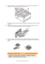 Page 93Resolver encravamentos de papel > 93
3.Registe as posições dos quatro cartuchos de toner (a) e tambores de imagem(b). Os 
cartuchos têm de ser colocados pela mesma ordem.
É necessário retirar os quatro tambores de imagem (b) para poder aceder ao caminho 
do papel.
4.Segurando-o pela parte central superior, levante o tambor de imagem ciano, que 
inclui o respectivo cartucho de toner e retire-o da impressora.
5.
Coloque o conjunto com cuidado sobre uma folha de papel para evitar que fiquem 
marcas de toner...