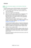 Page 232
C8800 User’s Guide232
Windows
NOTE:  This information applies to the Windows PostScript 
driver only.
If you are using a source CMYK document, use the following 
printer driver settings to perf orm a CMYK Ink Simulation:    
1. On the printer driver [Color]  tab, select [Graphic Pro] 
and click [Options].
2. Select [ICC Profile color Matching].
3. Select the [CMYK Input profile] that corresponds to the 
device you are trying to  match such as a SWOP or 
Euroscale Press. If you have another CMYK Ink...