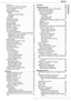 Page 4MB290
- 4 -
 Contents
Date/Time  . . . . . . . . . . . . . . . . . . . . . . . . . . . . 33
Summer time / Winter time setting   . . . . . . . . . 33
Your fax number/Your name  . . . . . . . . . . . . . . 34
Type of network   . . . . . . . . . . . . . . . . . . . . . . . 34
Geographical settings  . . . . . . . . . . . . . . . . . . . 34
Country  . . . . . . . . . . . . . . . . . . . . . . . . . . . . 34
Telecommuncation Network  . . . . . . . . . . . . 34
Language . . . . . . . . . . . . . . . . . . . . ....