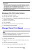 Page 140140 – Printing: Change Mono Print Speed
MC361/MC561/CX2731 MFP Advanced User’s Guide
Important!
• If there is not enough space on the SD memory card for 
the spooled data, a message indicating the file system is 
full appears and the print job does not start.
• This function is not available with the Windows PCL XPS or 
Mac OS X printer driver.
Windows PCL/PS Printer Drivers
1Open the file you want to print.
2From the File menu, select Print.
3Click “Preferences” (or “Properties”, depending on the...