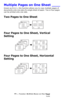 Page 1515 – Copying: Multiple Pages on One Sheet
MC361/MC561/CX2731 MFP Advanced User’s Guide
Multiple Pages on One Sheet ____
Known as N-in-1, this function allows you to copy multiple pages of 
documents onto one side of a single sheet of paper. Two or four pages 
can be printed onto one side. 
Two Pages to One Sheet 
Four Pages to One Sheet, Vertical 
Setting 
Four Pages to One Sheet, Horizontal 
Setting 
Downloaded From ManualsPrinter.com Manuals 