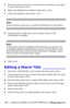 Page 147147  –  Job Macros (MC561 and CX2731 MFP Only): Editing a Macro Ti-
tle
2Press the down arrow key to scroll down to the macro you want 
to use, then press .
3Make sure [Restore] is selected, then press .
4Check the settings, then press .
Note
Press the down arrow key to scroll the setting list on the screen.
5Press the left or right arrow key to select [Yes] on the 
confirmation message.
Note
If the access control is enabled on the functions you want to use, 
a message appears indicating that you are not...