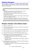 Page 2121 – Copying: Setting Margins ‘
MC361/MC561/CX2731 MFP Advanced User’s Guide
Setting Margins _____________ ‘
Setting margins is useful when you staple or punch holes in copies. 
You can set the top, right, bottom, or left margin by specifying the 
[Top] and [Left] values.
Note
• Depending on where you set the margins, a part of the 
document image may be missing on the copy.
• The specified margin values stay the same even when you 
change the zoom ratio. 
• Specify the appropriate orientation of the...