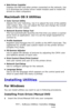 Page 212212 – Software Utilities: Installing Utilities
MC361/MC561/CX2731 MFP Advanced User’s Guide
• Web Driver Installer
Displays the MFP and other printer connected on the network. Use 
it to download the printer driver install module used to install the 
drivers to client computers.
Macintosh OS X Utilities
• Color Correct Utility
Adjusts the color matching. Use it to adjust the tone of the palette 
color output. Also, you can adjust the hue and change the overall 
shade of the color output.
• Network...