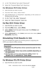 Page 225225 – Adjusting Color: Using the Printer Driver
MC361/MC561/CX2731 MFP Advanced User’s Guide
4on the “Job Options” tab, select “Advanced”.
5Select the “Overprint Black Text” check box.
For Windows PS Printer Driver
1Open the file you want to print.
2From the “File” menu, select “Print”.
3Click “Preferences” or “Properties”, depending on the version of 
Windows you are using.
4On the “Color” tab, select “Advanced”.
5Select the “Black Overprint” check box.
For Mac OS X Printer Driver
1Open the file you...