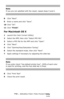 Page 234234 – Adjusting Color: Color Correct Utility
MC361/MC561/CX2731 MFP Advanced User’s Guide
Note
If you are not satisfied with the result, repeat steps 5 and 6.
8Click “Next”.
9Enter a name and click “Save”.
10Click “OK”.
11Click “Finish”.
For Macintosh OS X
1Launch the Color Correct Utility].
2Select the MFP, then click “Select PPD file”.
3Select a PPD file for the MFP and click “Open”.
4Click “Next”.
5Click “Gamma/Hue/Saturation Tuning”.
6Select the standard mode, then click “Next”.
7Apply settings if...