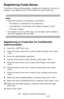 Page 4141 – Faxing: Fcode Transmission
MC361/MC561/CX2731 MFP Advanced User’s Guide
Registering Fcode Boxes
To perform Fcode communication, register an Fcode box. Be sure to 
register a sub address and a PIN number for each Fcode box.
Note
• Maximum number of characters is as follows:
- Box Name: A maximum of 16 characters.
- Sub-Address: A maximum of 20 digits including # and *.
- ID Code: 4 digits.
• For details on how to enter text, see the Basic User’s Guide on 
the DVD supplied with your MFP.
Registering...