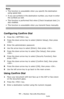 Page 5252 – Faxing: Security Functions
MC361/MC561/CX2731 MFP Advanced User’s Guide
Note
• This function is unavailable when you specify the destination 
using speed dial.
• If you use symbols in the destination number, you must re-enter 
the symbols as well.
• This function is performed first when [Check broadcast dest.] is 
also enabled.
• This function is unavailable when you transmit faxes manually.
Configuring Confirm Dial
1Press the  key.
2Press the down arrow key to select [Admin Setup], then press 
....